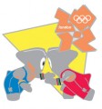 London 2012 Olympics Wenlock Wrestling Pin